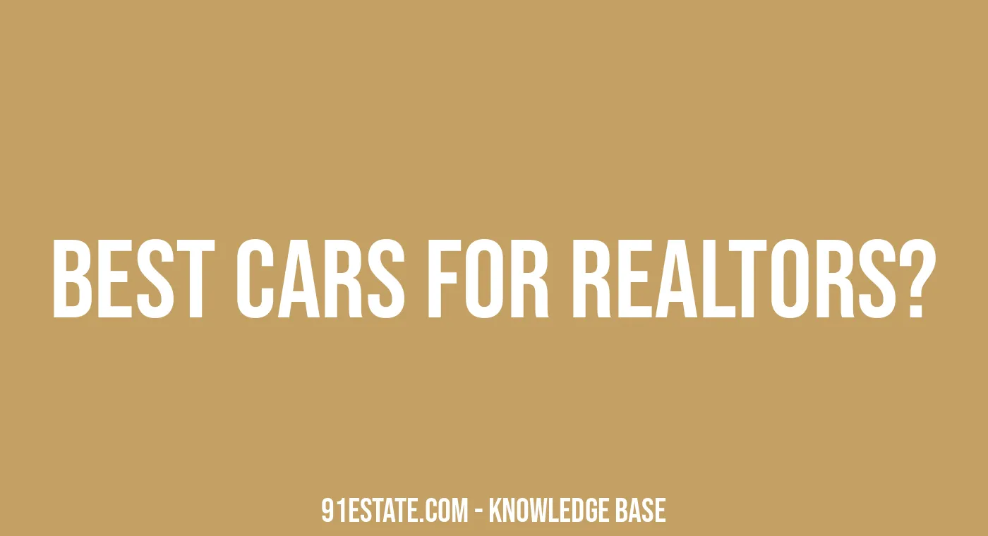 Which Cars Are the Best Fit for Realtors? Discover the Perfect Vehicle